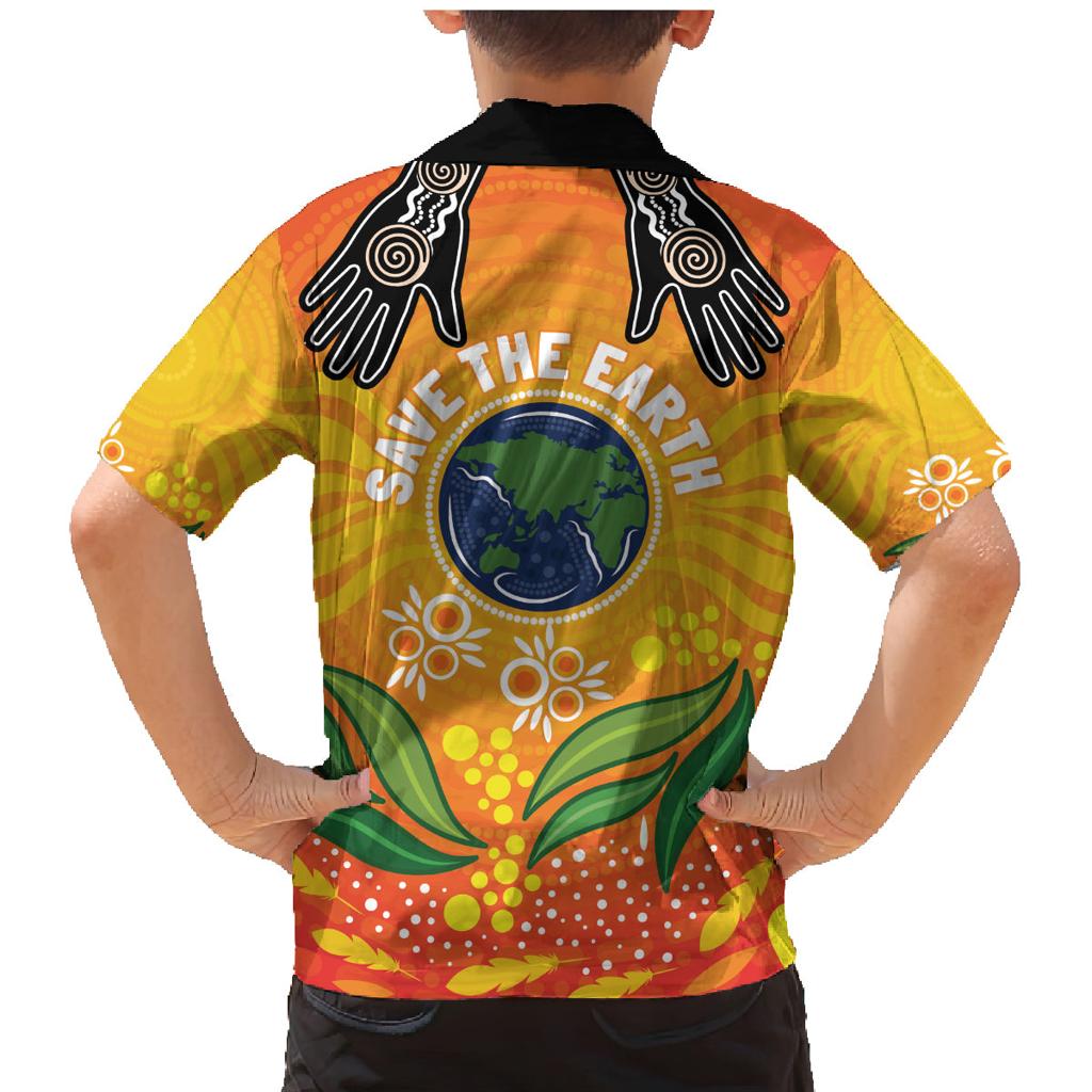 Australia Earth Day Indigenous Family Matching Mermaid Dress and Hawaiian Shirt Save The Earth