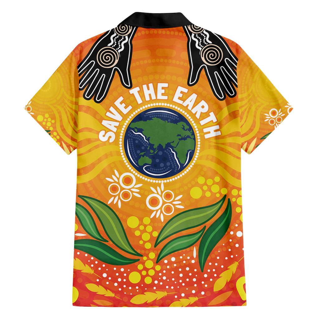 Australia Earth Day Indigenous Family Matching Off Shoulder Maxi Dress and Hawaiian Shirt Save The Earth