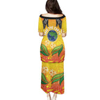 Australia Earth Day Indigenous Family Matching Puletasi and Hawaiian Shirt Save The Earth