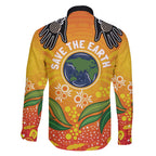 Australia Earth Day Indigenous Family Matching Summer Maxi Dress and Hawaiian Shirt Save The Earth