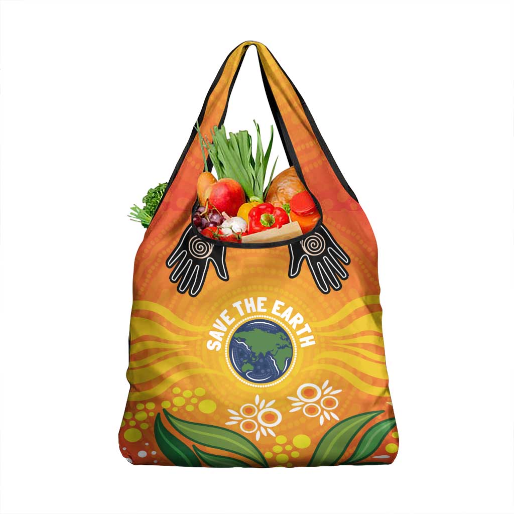 Australia Earth Day Indigenous Grocery Bag Save The Earth