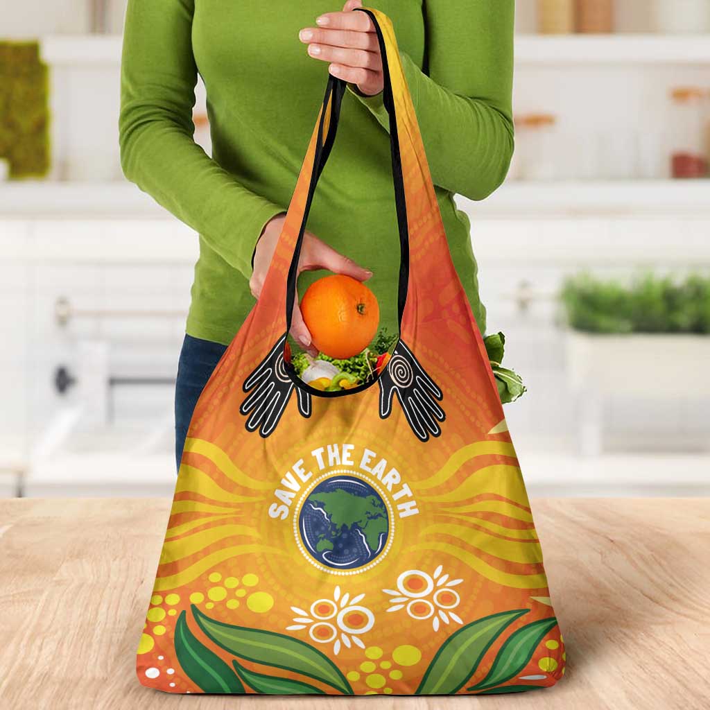 Australia Earth Day Indigenous Grocery Bag Save The Earth