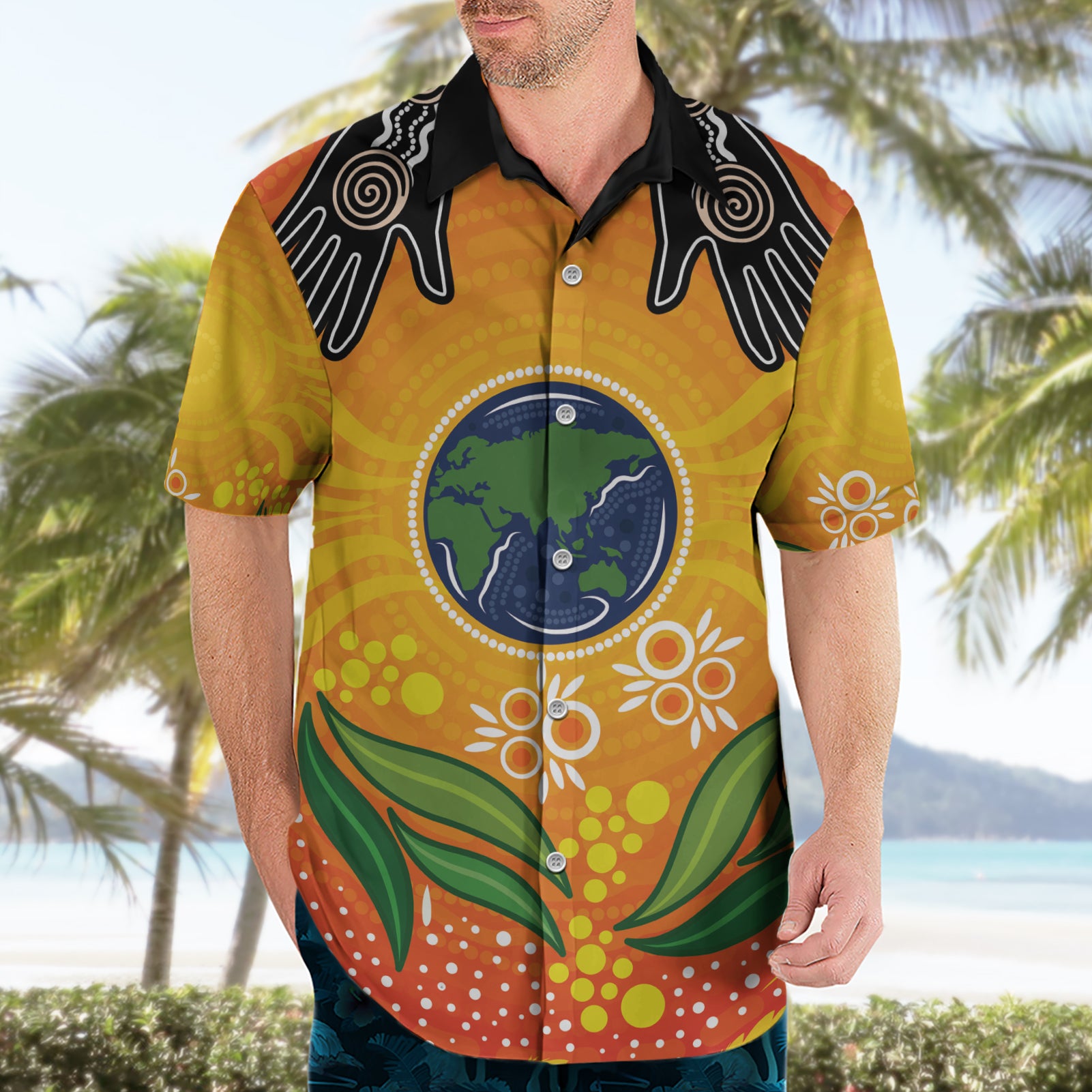 Australia Earth Day Indigenous Hawaiian Shirt Save The Earth