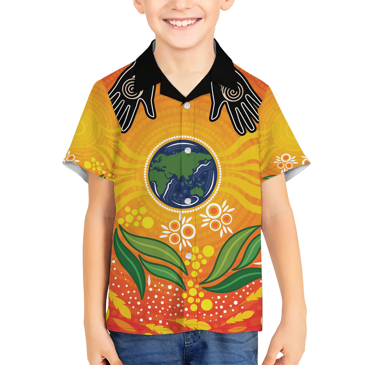 Australia Earth Day Indigenous Kid Hawaiian Shirt Save The Earth