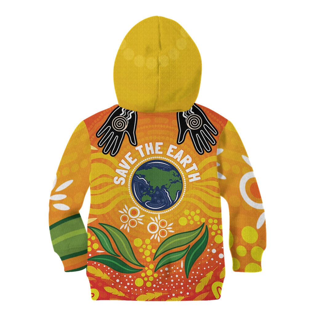 Australia Earth Day Indigenous Kid Hoodie Save The Earth
