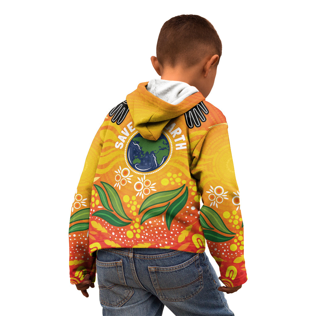 Australia Earth Day Indigenous Kid Hoodie Save The Earth
