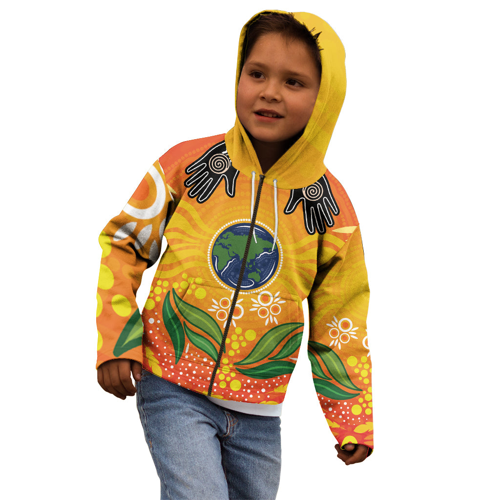 Australia Earth Day Indigenous Kid Hoodie Save The Earth