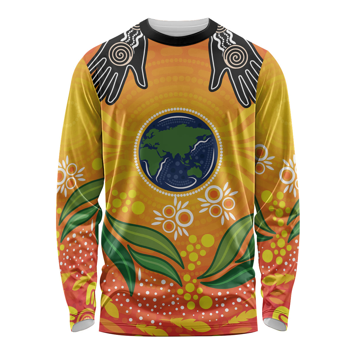 Australia Earth Day Indigenous Long Sleeve Shirt Save The Earth