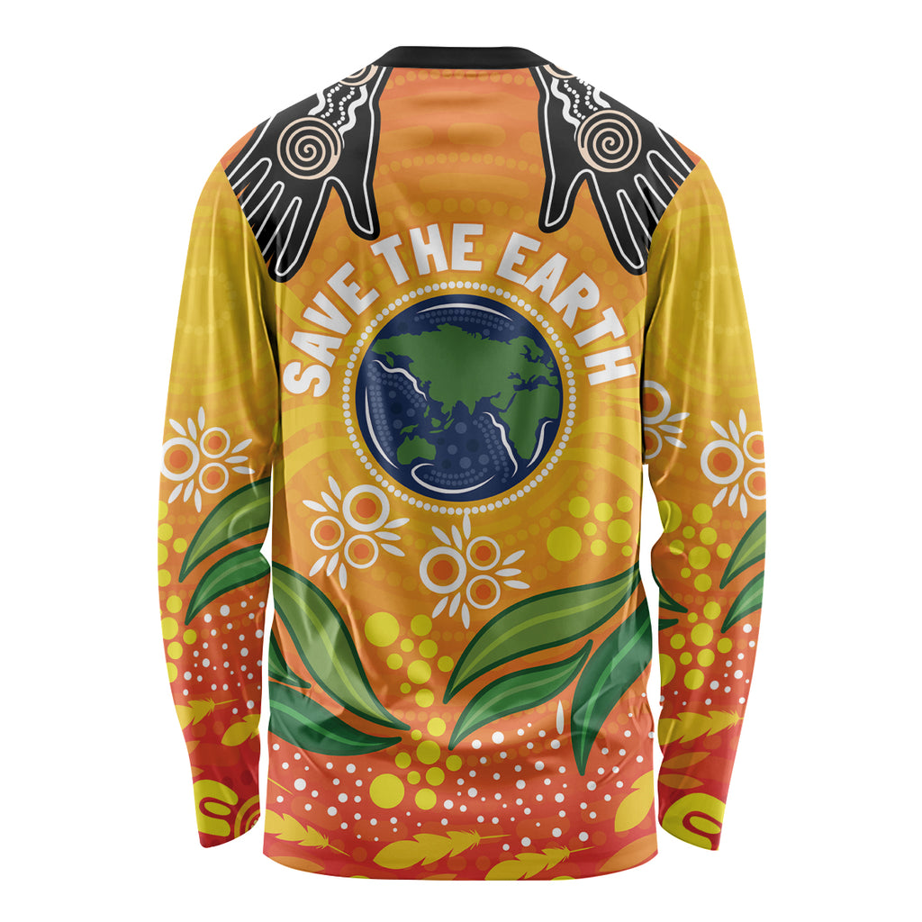 Australia Earth Day Indigenous Long Sleeve Shirt Save The Earth