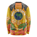 Australia Earth Day Indigenous Long Sleeve Shirt Save The Earth