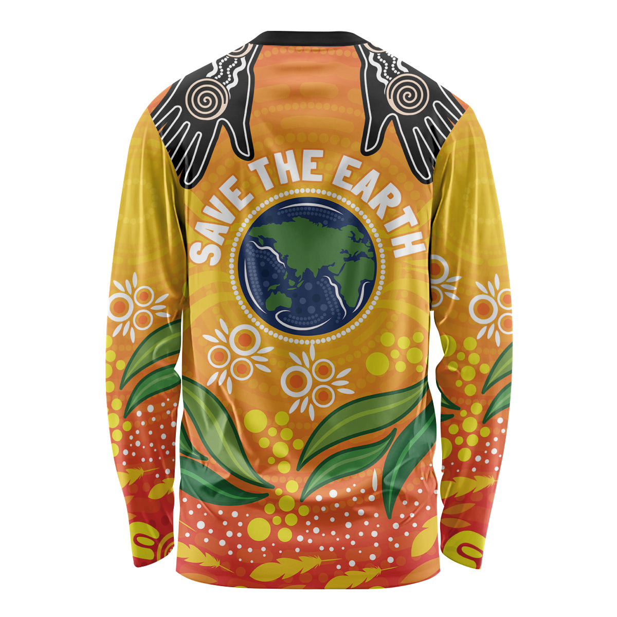 Australia Earth Day Indigenous Long Sleeve Shirt Save The Earth