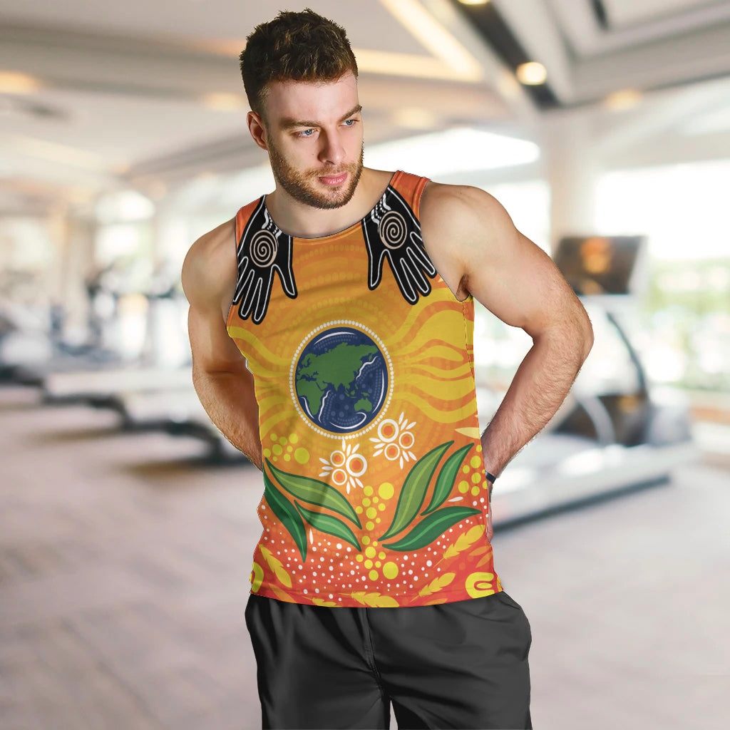 Australia Earth Day Indigenous Men Tank Top Save The Earth