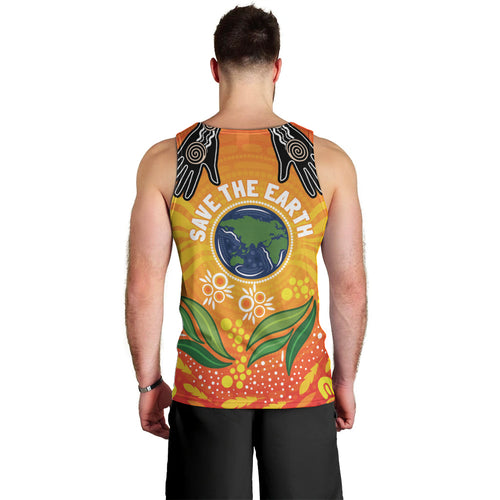 Australia Earth Day Indigenous Men Tank Top Save The Earth