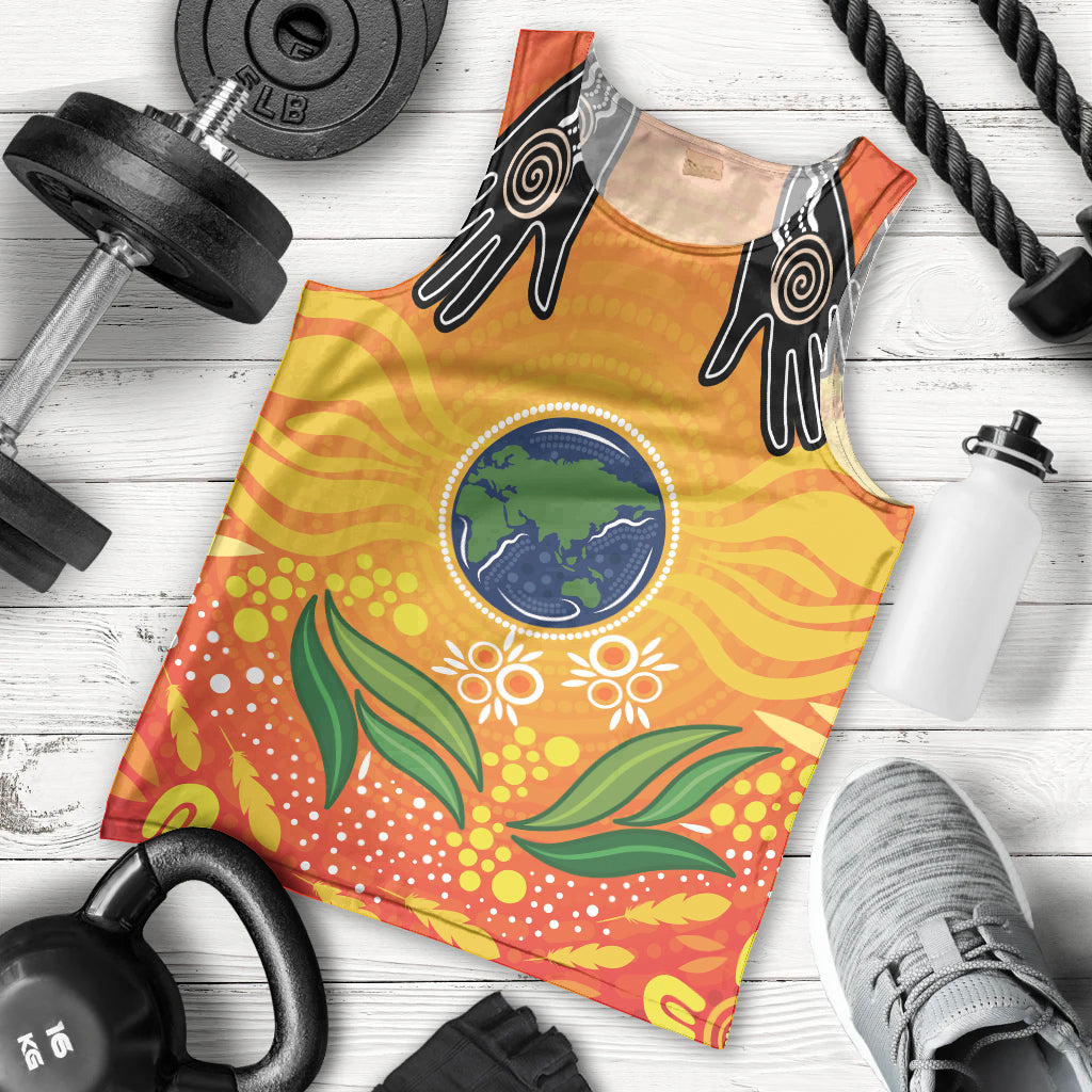 Australia Earth Day Indigenous Men Tank Top Save The Earth