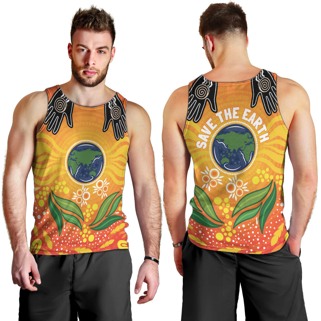 Australia Earth Day Indigenous Men Tank Top Save The Earth