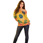 Australia Earth Day Indigenous Off Shoulder Sweater Save The Earth