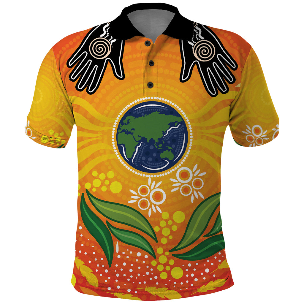Australia Earth Day Indigenous Polo Shirt Save The Earth