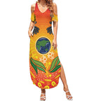 Australia Earth Day Indigenous Summer Maxi Dress Save The Earth
