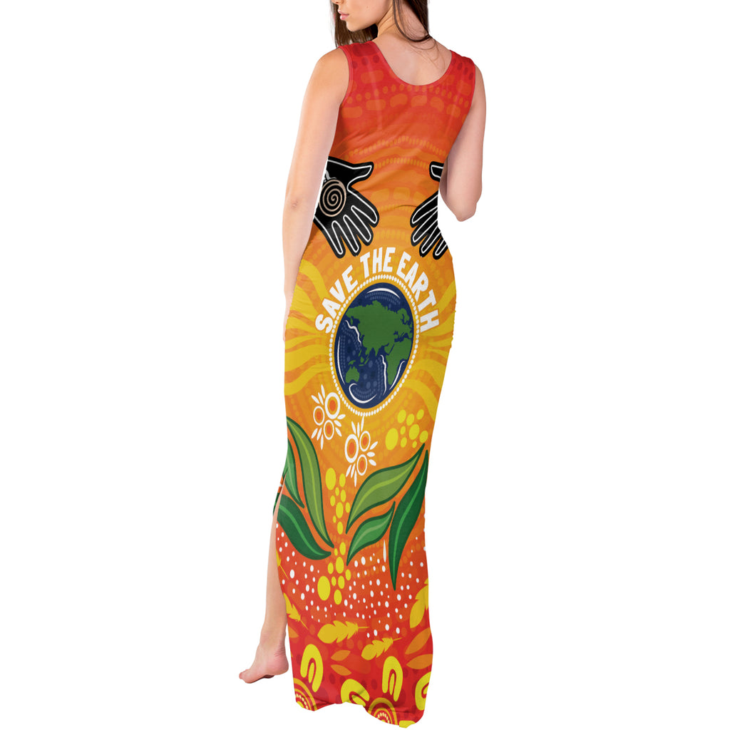 Australia Earth Day Indigenous Tank Maxi Dress Save The Earth