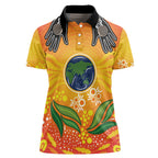 Australia Earth Day Indigenous Women Polo Shirt Save The Earth