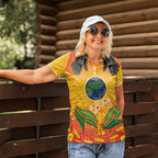 Australia Earth Day Indigenous Women Polo Shirt Save The Earth