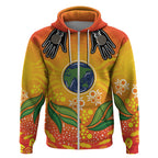 Australia Earth Day Indigenous Zip Hoodie Save The Earth