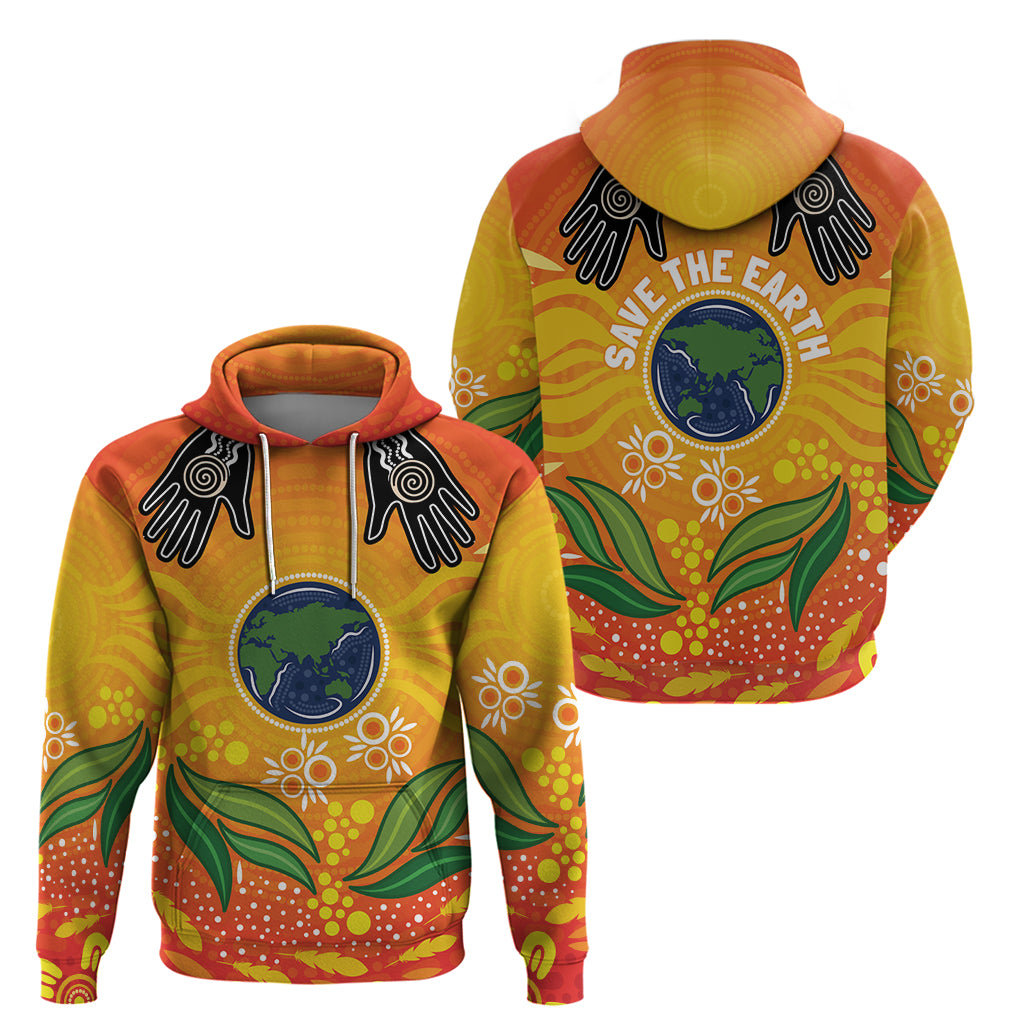 Australia Earth Day Indigenous Zip Hoodie Save The Earth