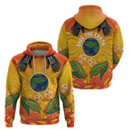 Australia Earth Day Indigenous Zip Hoodie Save The Earth