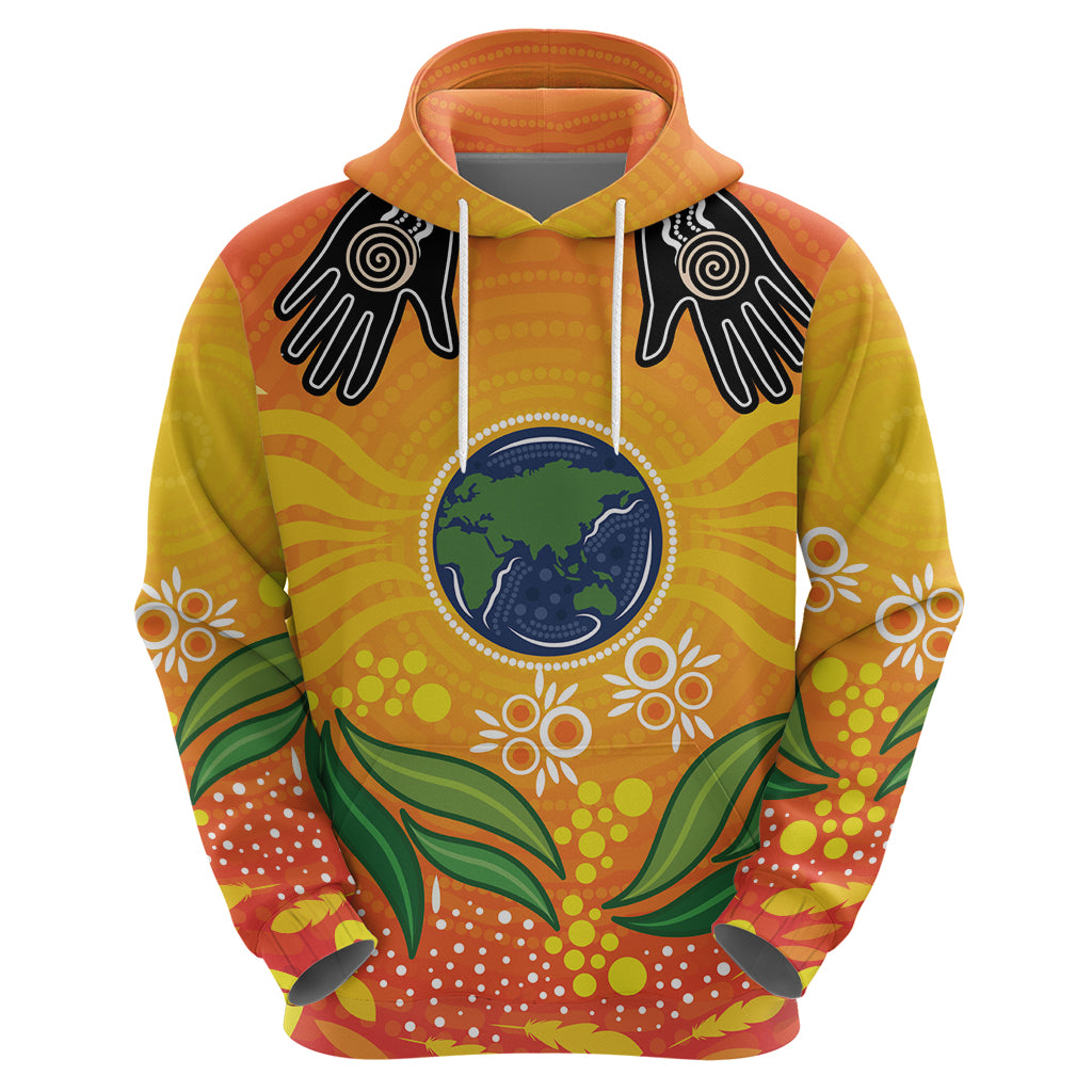 Australia Earth Day Indigenous Zip Hoodie Save The Earth