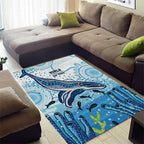 World Ocean Day Australia Aboriginal Area Rug Whale Watching