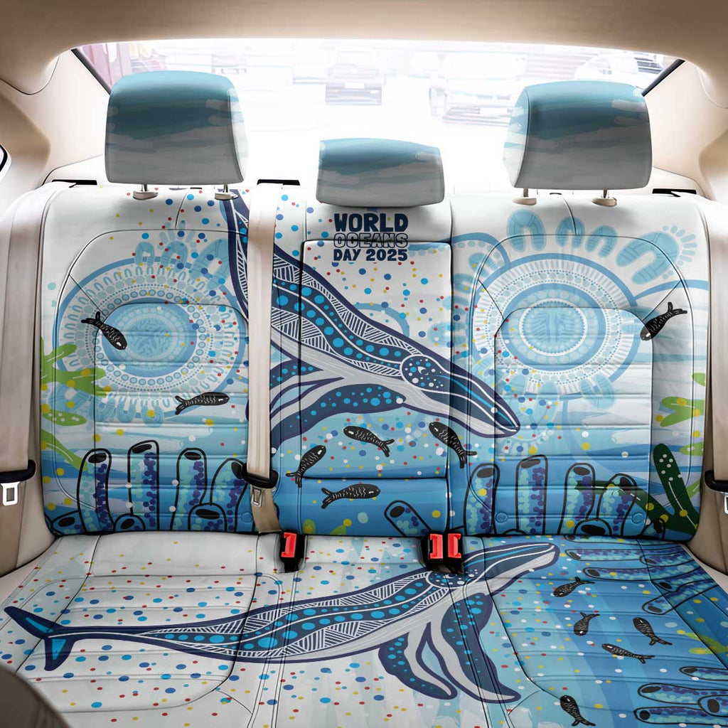 World Ocean Day Australia Aboriginal Back Car Seat Cover Whale Watching