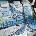 World Ocean Day Australia Aboriginal Back Car Seat Cover Whale Watching