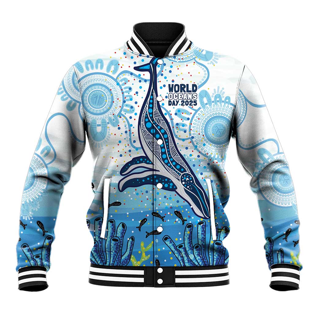 World Ocean Day Australia Aboriginal Baseball Jacket Whale Watching