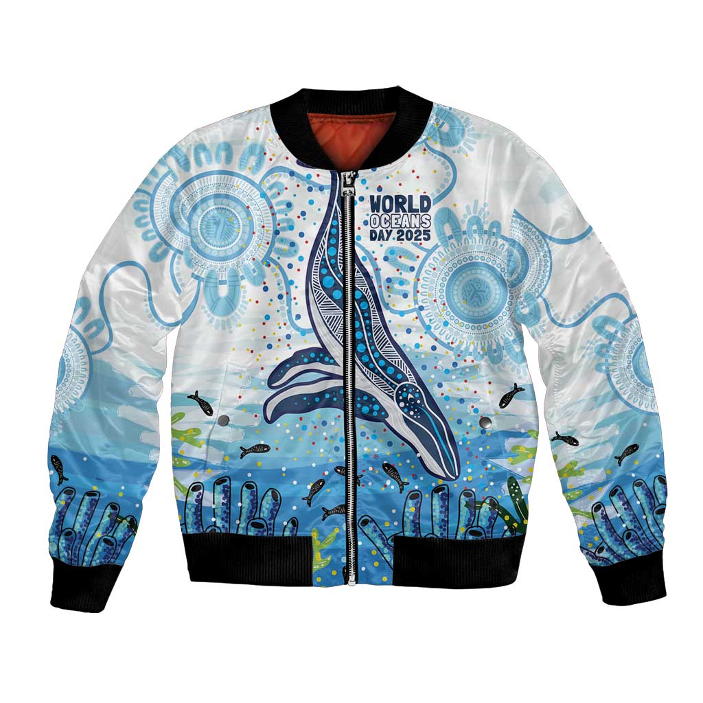 World Ocean Day Australia Aboriginal Bomber Jacket Whale Watching