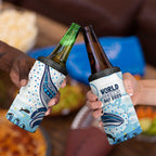 World Ocean Day Australia Aboriginal 4 in 1 Can Cooler Tumbler Whale Watching