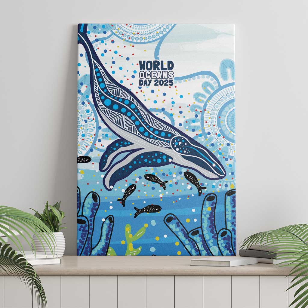 World Ocean Day Australia Aboriginal Canvas Wall Art Whale Watching