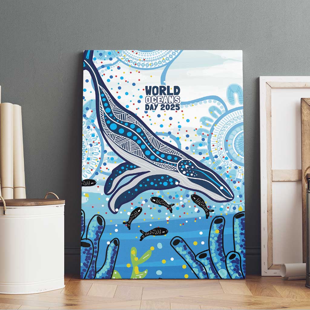 World Ocean Day Australia Aboriginal Canvas Wall Art Whale Watching