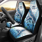 World Ocean Day Australia Aboriginal Car Seat Cover Whale Watching