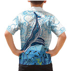 World Ocean Day Australia Aboriginal Family Matching Mermaid Dress and Hawaiian Shirt Whale Watching