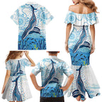 World Ocean Day Australia Aboriginal Family Matching Mermaid Dress and Hawaiian Shirt Whale Watching