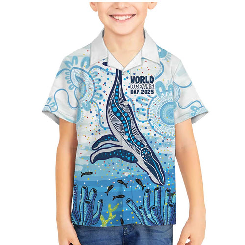 World Ocean Day Australia Aboriginal Family Matching Mermaid Dress and Hawaiian Shirt Whale Watching