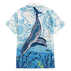 World Ocean Day Australia Aboriginal Family Matching Puletasi and Hawaiian Shirt Whale Watching