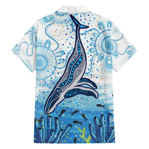 World Ocean Day Australia Aboriginal Family Matching Puletasi and Hawaiian Shirt Whale Watching