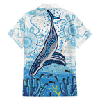 World Ocean Day Australia Aboriginal Family Matching Short Sleeve Bodycon Dress and Hawaiian Shirt Whale Watching