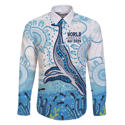 World Ocean Day Australia Aboriginal Family Matching Summer Maxi Dress and Hawaiian Shirt Whale Watching