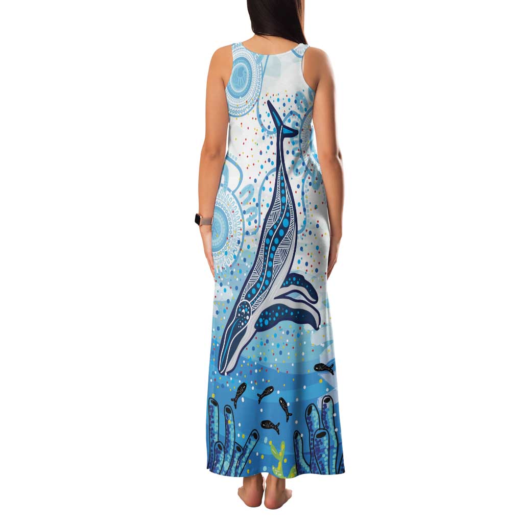 World Ocean Day Australia Aboriginal Family Matching Tank Maxi Dress and Hawaiian Shirt Whale Watching