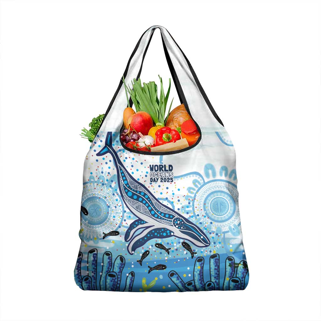World Ocean Day Australia Aboriginal Grocery Bag Whale Watching