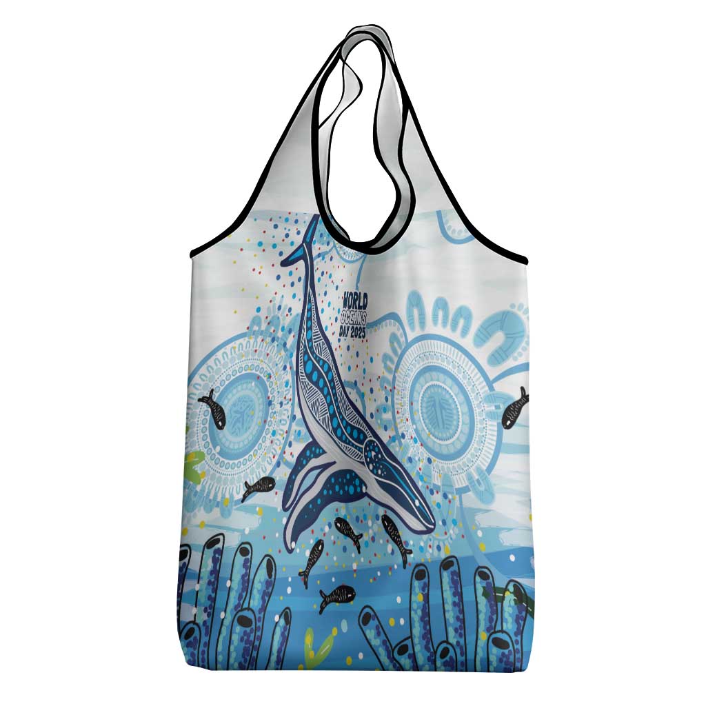 World Ocean Day Australia Aboriginal Grocery Bag Whale Watching