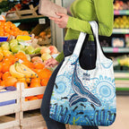 World Ocean Day Australia Aboriginal Grocery Bag Whale Watching