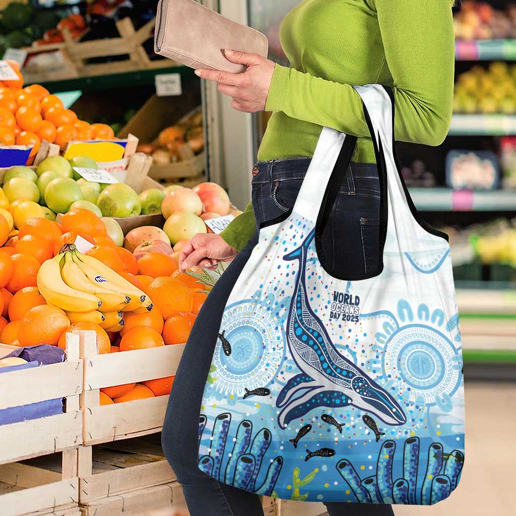 World Ocean Day Australia Aboriginal Grocery Bag Whale Watching